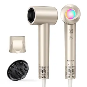 Hair Dryer Ionic with Diffuser - 160,000 RPM Professional High-Speed Blow Dryer, 500M Negative Ions Fast Drying for Women, Lightweight, Low Noise Dryer for Curly or Straight Hair