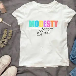 MODESTY is the new Black Custom T-Shirt