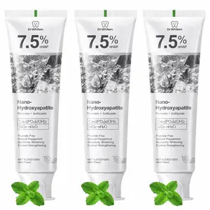 DrWhiten Nano Hydroxyapatite Toothpaste 7.5%25 nHAP, 4.23 oz – Enamel-Strengthening • Fluoride-Free • Natural Peppermint • Ideal for Sensitive Teeth