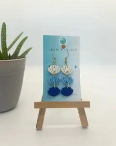 Salty Shells - Polymer Clay Earrings 
