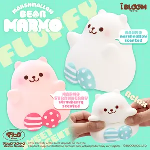 iBloom Squishy Marshmallow Bear Marmo Kawaii Soft Scented Slow Rising Stress Relief