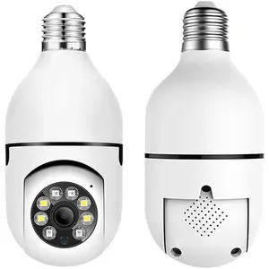 Secure Lite Cam Light Bulb Security Camera Outdoor/Indoor | Office, Garage, Home Security Wireless Camera 2.4GHz | 360° Panoramic View, Day and Night, Notifications, Two-Way Audio, Motion Tracking