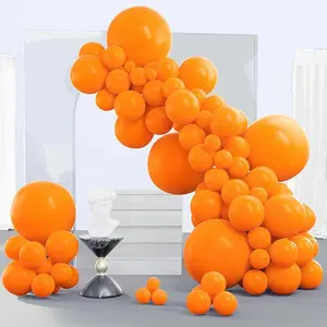PartyWoo Orange Balloons 140pcs Different Sizes of 18 12 10 5 Inch Matte Fall Balloon Arch Kit Garland for Thanksgiving Halloween Little Cutie Baby Shower Birthday Party Decorations Orange-Y9