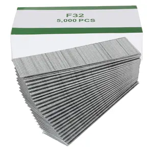5000 Pack F32 1-1/4" 18 Guage Galvanized brad Nails, Heavy Duty Narrow Crown Staples for  , 18 Gauge Straight Pin Nailers1