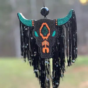 Fringed Bull Scented Car Freshie