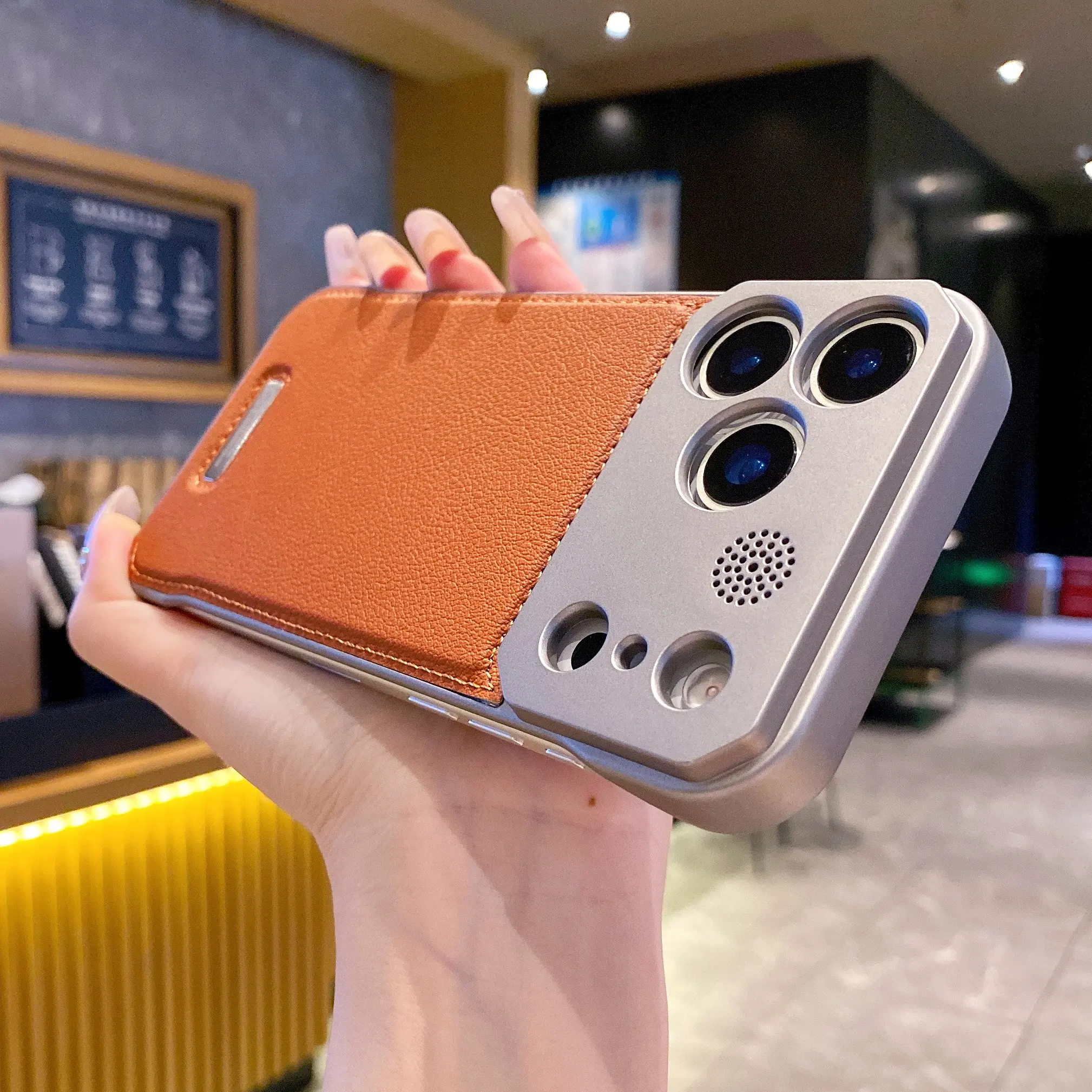 MagSafe Imitation Leather Borderless Scented Cooling Magnetic Phone Case for iPhone 17,17 Air,16,16E,15,14,13,12,11 Pro Max Plus - Wireless Smartphone Cellphone Handheld Devices Accessory