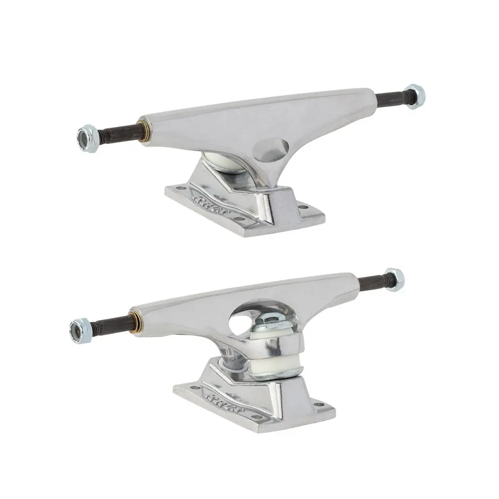 Krux Skateboard Trucks Polished K5 DLK Silver 9.0" Down Low Kingpin Pair
