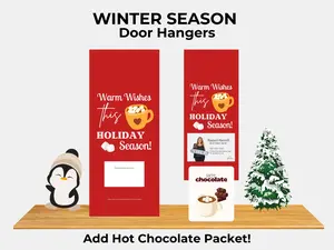 Set of 20 - WARM WISHES - Real Estate Door Hangers