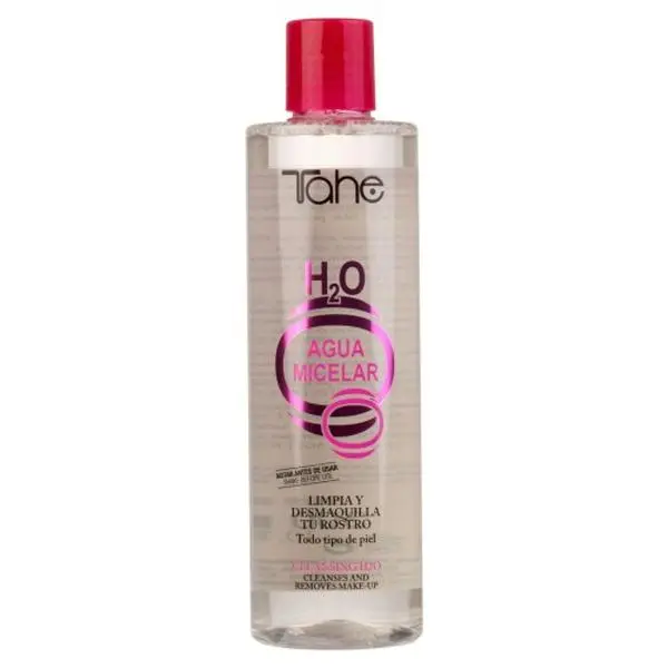Tahe H2O Micellar Water – Cleanser and Makeup Remover for Face and Eyes, No Rinse, Suitable for All Skin Types, 300 ml