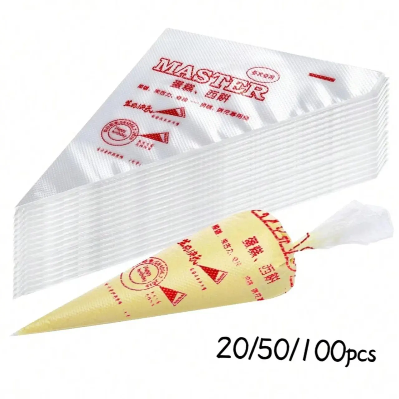 Transparent Cream Icing Piping Bags, 20/50/100 Pieces, Ideal for Pastry Decorating Tools, Cake Decorating, Macarons, Pastry Packaging, DIY Cooking Supplies, Bakery Bags, Baking Supplies, Baking Accessories, Home Baking Supplies