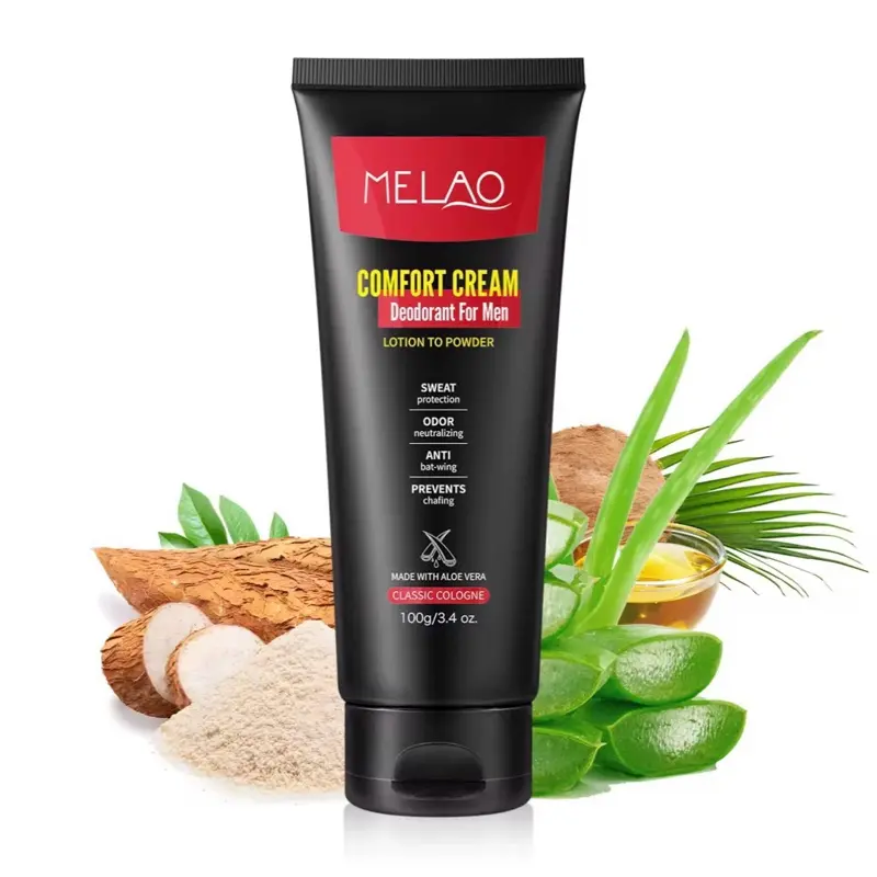 Men's Lotion-to-Powder Deodorant Ball for Sensitive Areas, Thigh Anti-Chafe Comfort