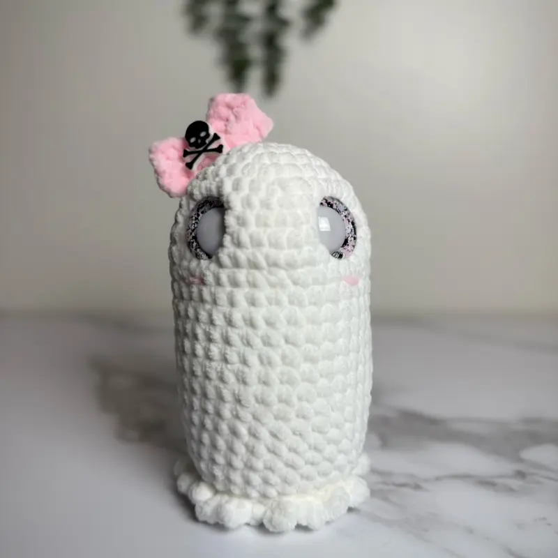 Barb The Spooky Ghost + Finished Handmade Crochet Ghost