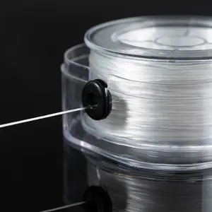 Elastic Polyester Beading Thread Cord Set with Storage Box - Adjustable Transparent Wire, Transparent Clear Stretchy String for DIY Jewelry Making, Beading Tools, DIY Beading Accessories - Includes Sizes 0.2mm/0.6mm/0.8mm/1.0mm