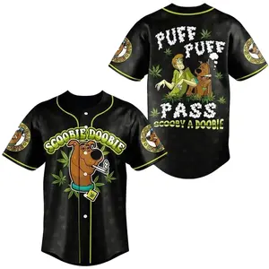 Puff Puff Pass Scooby A Doobie Professional Men's Baseball Top, Sport Clothing Gift for Fans