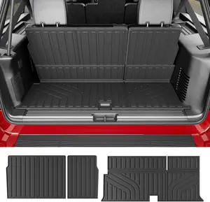 powoq Cargo Mat Compatible with 2003-2024 Ford Expedition Lincoln Navigator Cargo Liner TPE Trunk Mat 3rd Backrest Protector Trunk Liner Replacement for 2003-2017 Ford Expedition Accessories