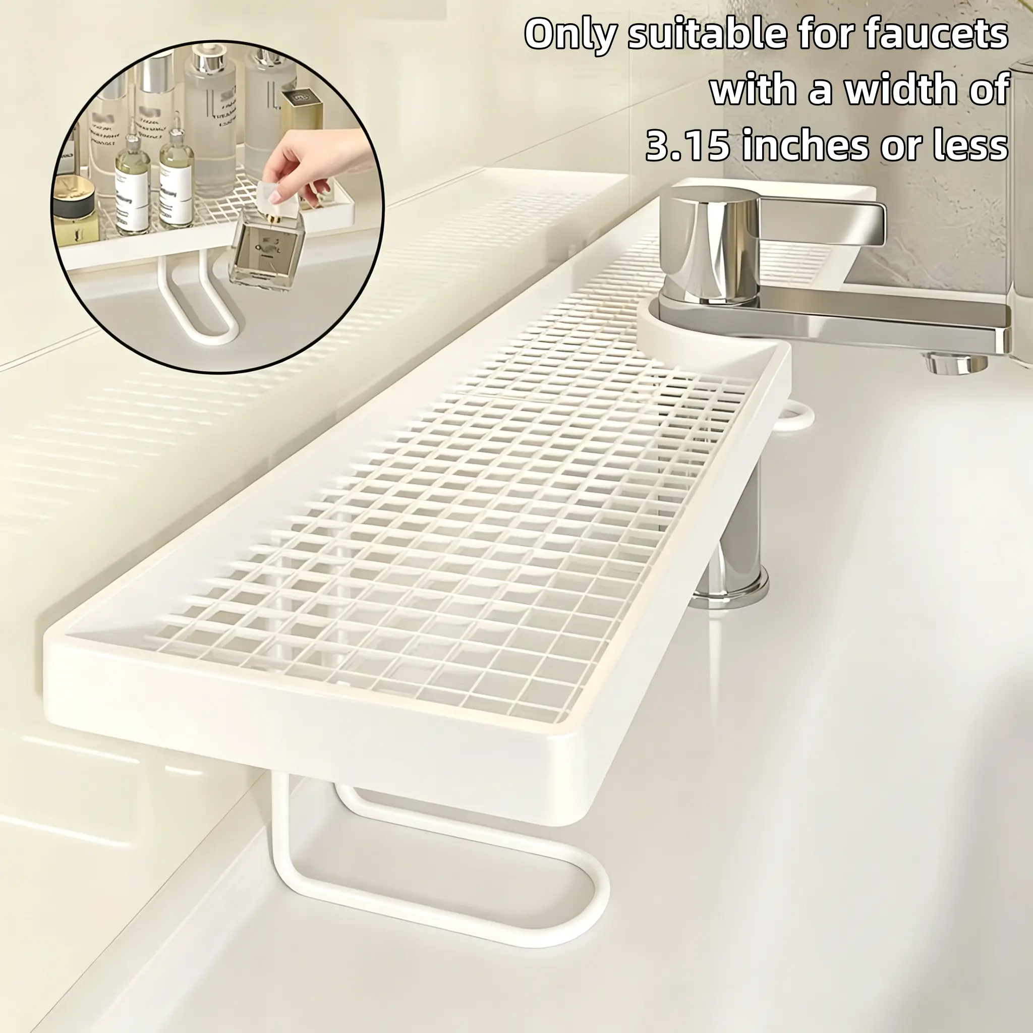 #SummerVibes Bathroom accessories: minimalist luxury vanity storage rack, freestanding storage rack, no-drill kitchen draining rack; space-saving home organization essential; sturdy and durable; suitable for bathrooms, kitchens, and more. tiktokshopspring