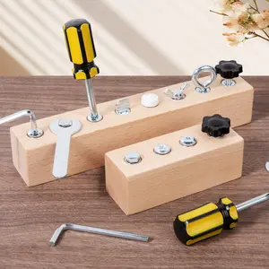 Tool Disassembly Toy, Screw Twisting Practice, Kids Pretend Repairman Role Play, Fun Educational Toy for Children, Develops Hand Skills, Wooden