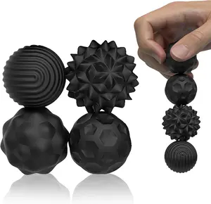 Magnetic Fidget Balls – Sensory Stress Relief Toy Set of 4 | Silicone Desk Gadgets for Adults & Teens, Anxiety Relief, Office Fidget Toys & Stocking Stuffer Portable
