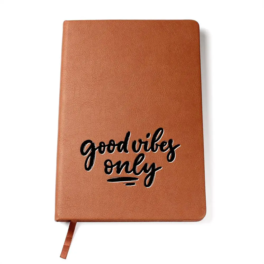 Custom Printed Vegan Leather Journal - 5.8"x8.5"x1.6", 11.33 oz, Sturdy Office Notebook with Ribbon Bookmark, Inspirational Theme Journaling Tool That Protects Cherished Words