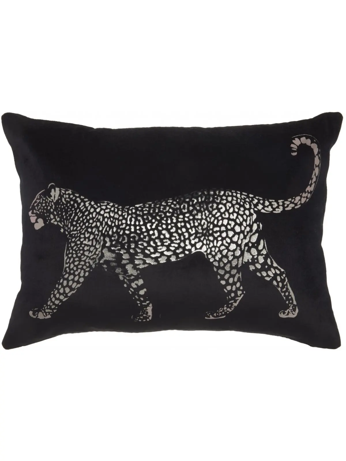 Lumbar Pillow, 14x20 in Black Leopard Print - Home, Room & House Decor Accent for Living Room