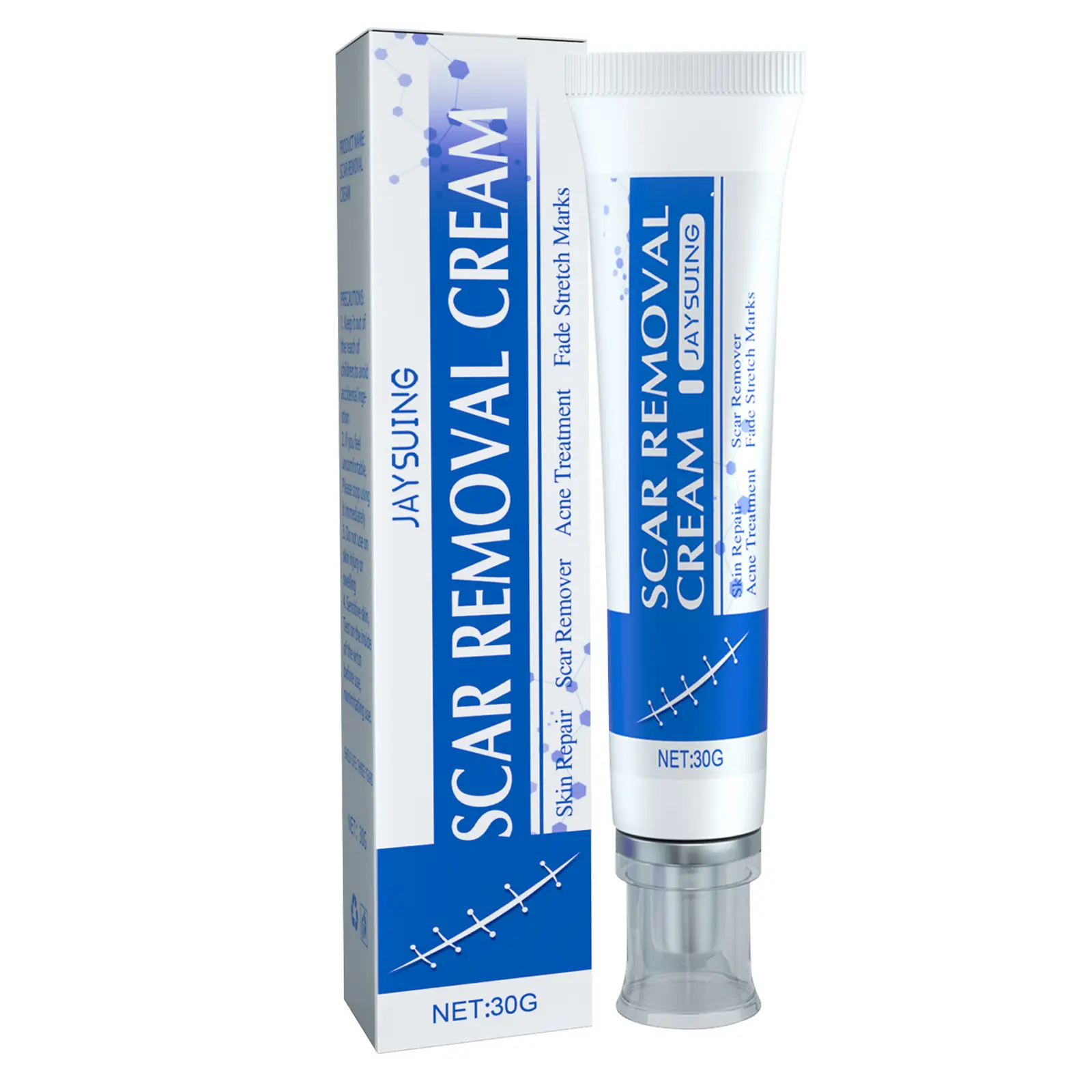 JAYSUING Scar Cream, Silicone Scar Gel, Scar Removal Cream, Scar Silicone Gel, Scar Gel, Scar Cream for Surgical Scars and Keloid Bump