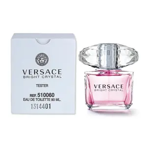 Versace Bright Crystal Eau de Toilette 3 Oz for Women Tester Long Lasting Fresh Floral Fragrance with Yuzu & Lotus Notes - Cosmetic Scented