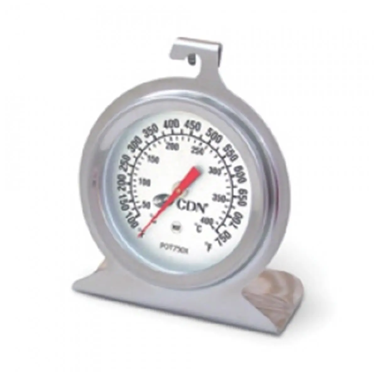 CDN POT750X ProAccurate High Heat Oven Thermometer - Stainless Steel NSF Certified Mechanical Thermometer with Dial Face, Ovenproof, 100°F Range, Stand-Hang Kitchen Utensil