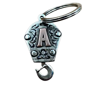 Crane Hook Keychain Handmade. Custom Initial Made Out of Copper. Made To Order. Ships in 21 days