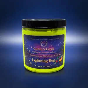 ✨ Lightning Bug | Foaming Sugar Scrub | Fresh Citrus Blend | 7oz | Curley's Creek