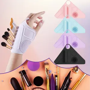 Magic Tape Silicone Makeup Hand Strap, Foundation Concealer Storage Holder, Holds Makeup Brushes Tweezers, Portable Non-Slip Beauty Tool, Makeup Brush Organizer