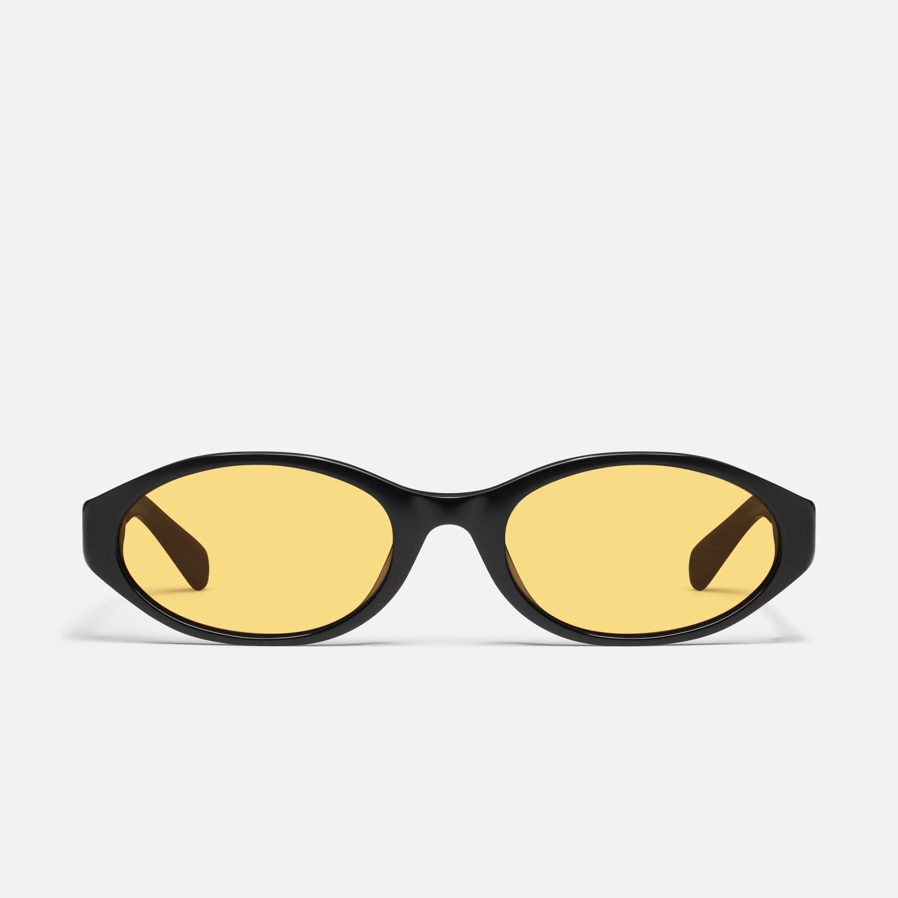 QUAY AURA POINTS Sunglasses - Narrow Oval Frame with Standard Arms & Built-in Nose Pads for Stylish Energy