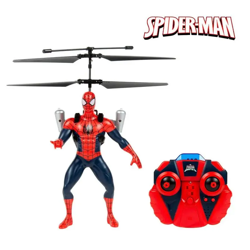 MARVEL Officially Licensed Avengers IR RC Helicopter 2CH - Spider-Man Edition with LED Lights & Gyro Stabilization for Kids Ages 6+ Remote Control Airplane
