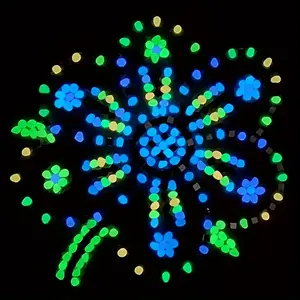 500-2000Pcs Mini Glow in the Dark Pebbles, Luminous Gravel Stones for Aquarium & Yard