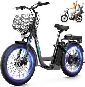 [Livestream Deal] Caroma Peak 1200W Electric Scooter with Seat, 20" X 3" Off-Road Tires, 500Wh Battery, 30Miles Range, 20MPH Top Speed, Adjustable Electric Scooter for Adults with Basket, Adults Ebike for Commuting