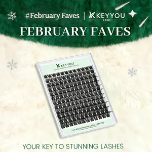 KEYYOU DIY Lash Clusters Volume Lash Extensions Wispy Comfortable Cluster Lashes Eyelash Extensions Makeup Cosmetic Easy DIY at Home TikTok Shop FebruaryFaves