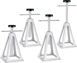 RV Stabilizer Jacks Set of 4   Trailer Jack Stands for Travel  & RVs, Supports Up to 7500 Lbs, Adjustable from 11" to 17"  Camper Stabilizer Jacks with Screw Jacks, Rubber Pads
