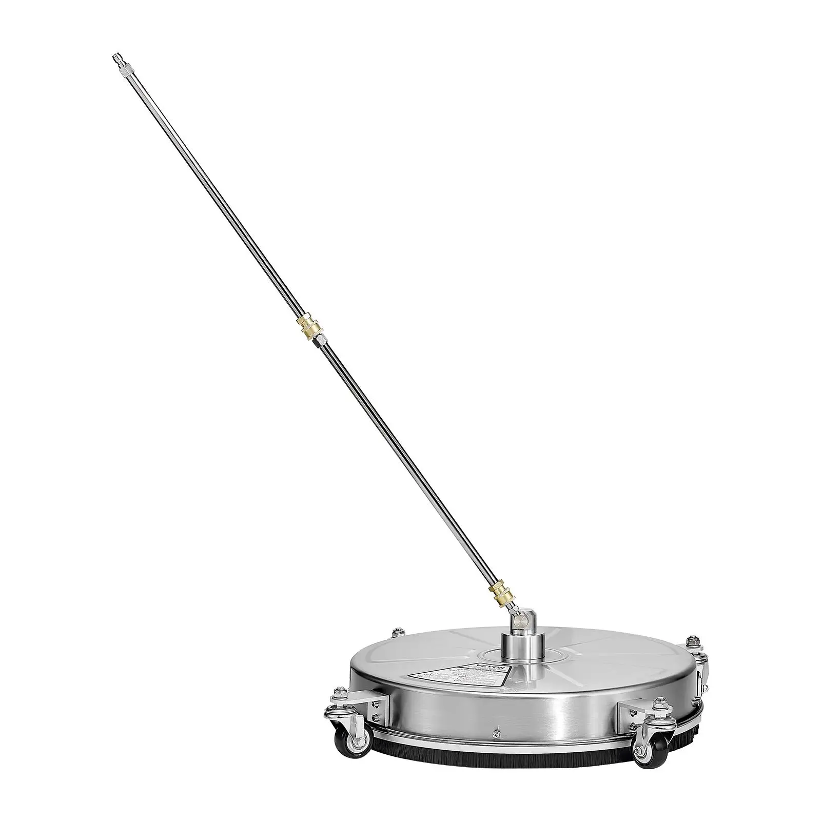 VEVOR 18-in Heavy Duty Cleaning Surface Cleaner Attachment for Pressure Washers, Quick Connect, Rotating Turbo Nozzle, 4 Wheels, 4000 Max PSI, 2900 PSI, 4 Gal/Min, 2 Extended Wands, Father's Day Gift Option