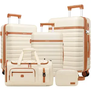 UKEIN 5-Piece Luggage Set – Polycarbonate Hardshell Carry-On Suitcases with Spinner Wheels and TSA Lock, School and Travel Luggage for Men & Women #Summervibes outdoorfun