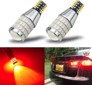 9-30V Flashing Strobe Blinking Brake Lights 912 921 W16W T15 906 LED Bulbs with Projector Replacement for Tail 3rd Brake Stop Lights