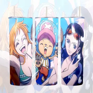 [One Piece] Nami x Robin x Chopper Summer Vibes 20oz & 40oz Tumbler With Handle – Anime Gaming Stainless Steel Cup, Insulated Iced Coffee Mug, Aesthetic Design, Trendy Drinkware, Daily Use, Gift Idea, Fan Favorite, Gift For Otaku & Anime Fans