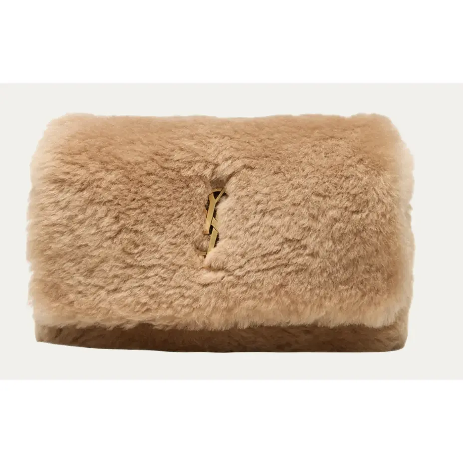 Yves Saint Laurent Kate Small YSL Crossbody Bag in Shearling