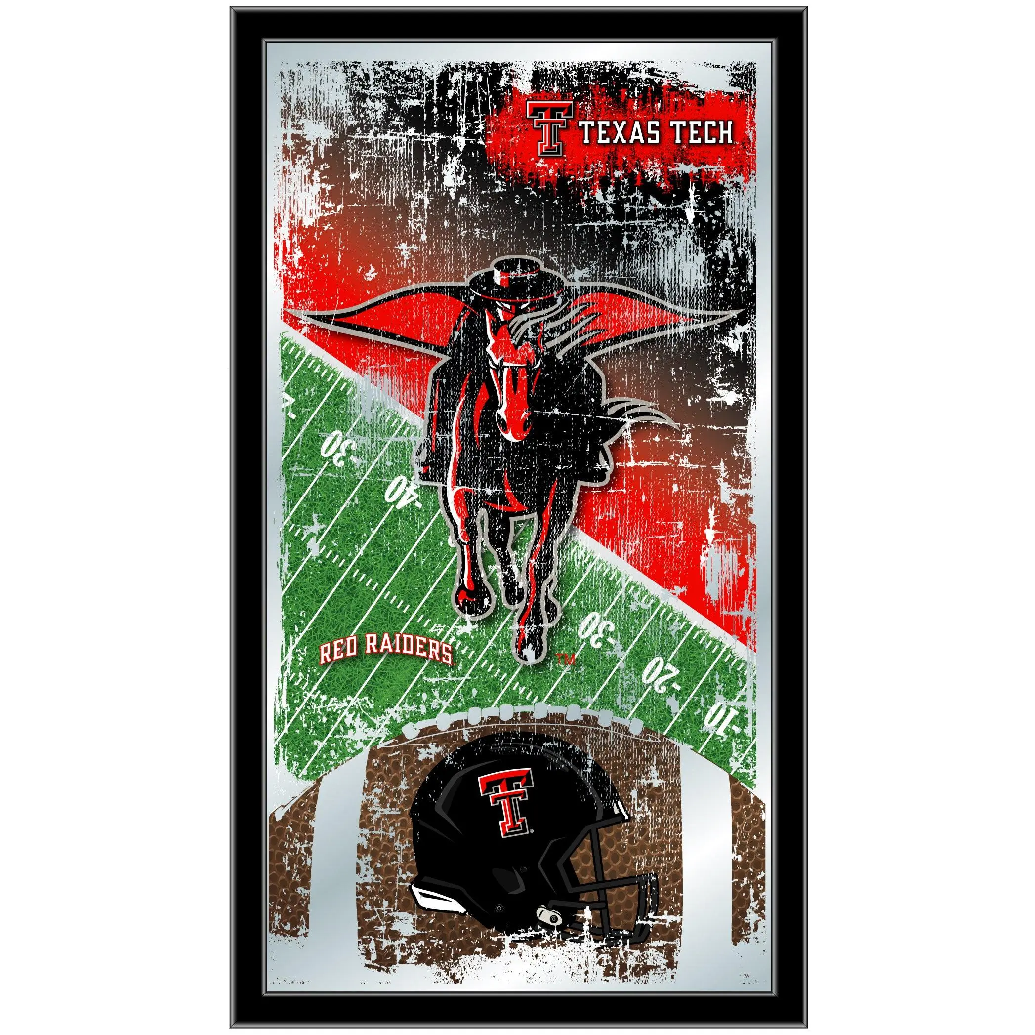 Texas Tech Red Raiders Football Wall Mirror