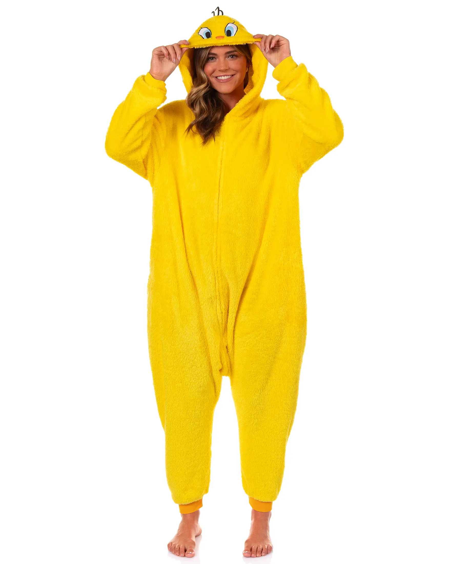 Looney Tunes Women's Tweety Bird Kigurumi Union Suit Pajama (Large/X-Large)