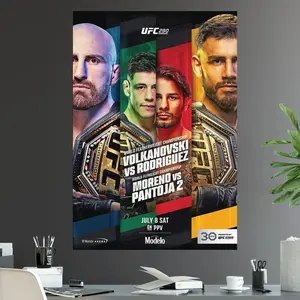 UFC 290 Alexander Volkanovski Vs Yair Rodriguez Alexandre Pantoja Vs Brandon Moreno Featherweight Championship Title Fight Poster