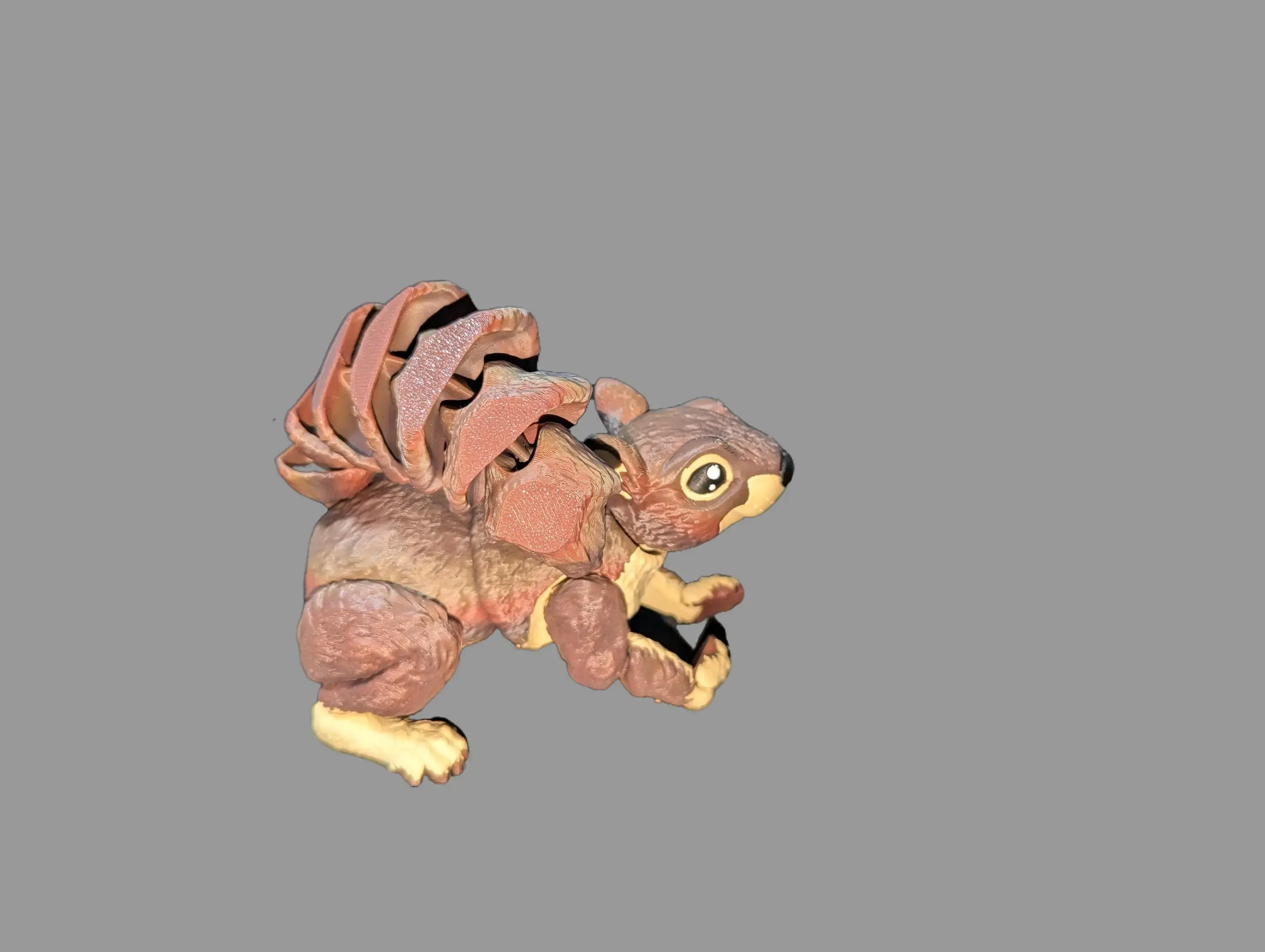 Articulated Squirrel Figurine - 3D Printed Woodland Companion for Animal Lovers & Desk Decor - Flexible Articulation & Detailed Sculpting - Perfect for Nature Collectors & 3D Art Enthusiasts