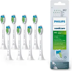 Philips W2 Sonicare Optimal Whitening White BrushSync Heads 8 Count Philips W2 Sonicare Optimal Whitening White BrushSync Heads 8 Count