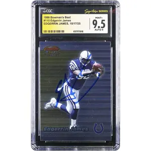 Edgerrin James Indianapolis Colts Autographed 1999 Topps Bowman's Best #115 CGC Authenticated 9.5/9 Rookie Card - Fanatics Authentic Certified