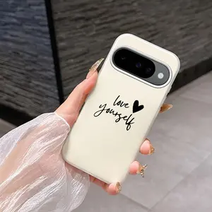 Self-love, self-motivation, pure color phone case Cover.Suitable for Google phone cases, suitable for Google Pixel 7, 8, 9, 10a, Pro, Pro XL series models, available in multiple colors, minimalist style,Stylish and timeless.