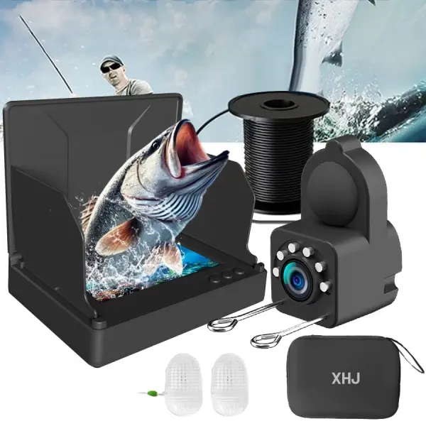 4.3" HD Waterproof Underwater Fish Finder Camera - Portable HD Video Fishing Gear, Durable, Universal, Black, Underwater Fishing Camera Accessories for Outdoor Adventures
