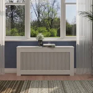 Custom White Radiator Cover NYC - STELLA Modern Heat Cabinet